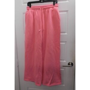 Sunkissed Pink Wide Leg Sweatpants 100% Cotton sz L‎